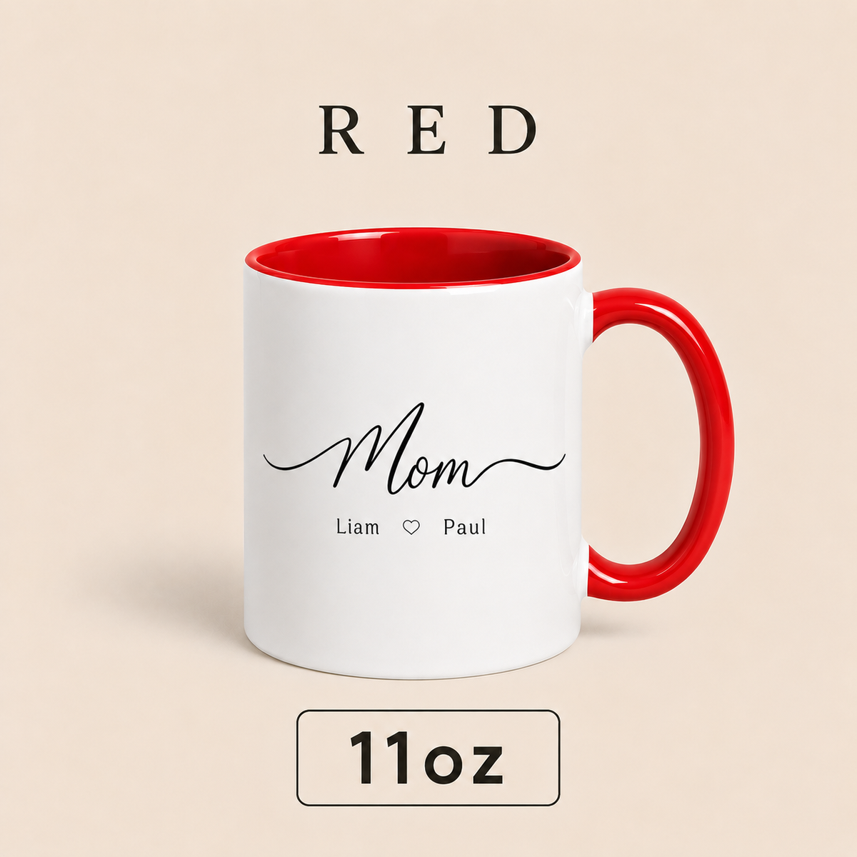 Personalized Mom Mug with Kids Names, Custom Mama Mug, Minimalist Mother’s Day Gift for Mom