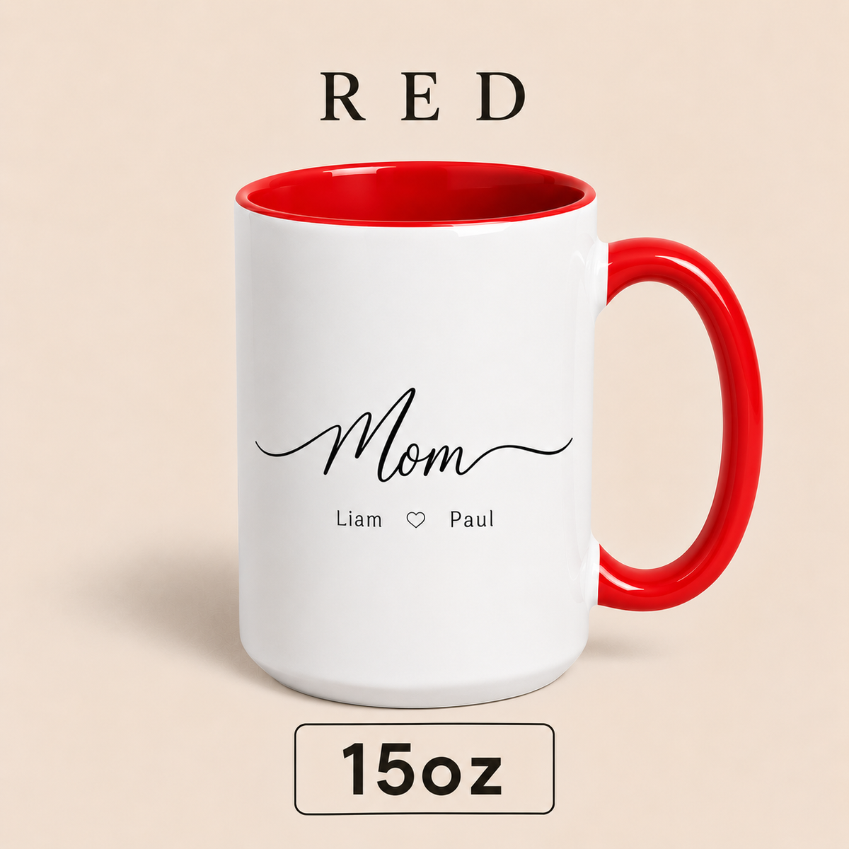 Personalized Mom Mug with Kids Names, Custom Mama Mug, Minimalist Mother’s Day Gift for Mom
