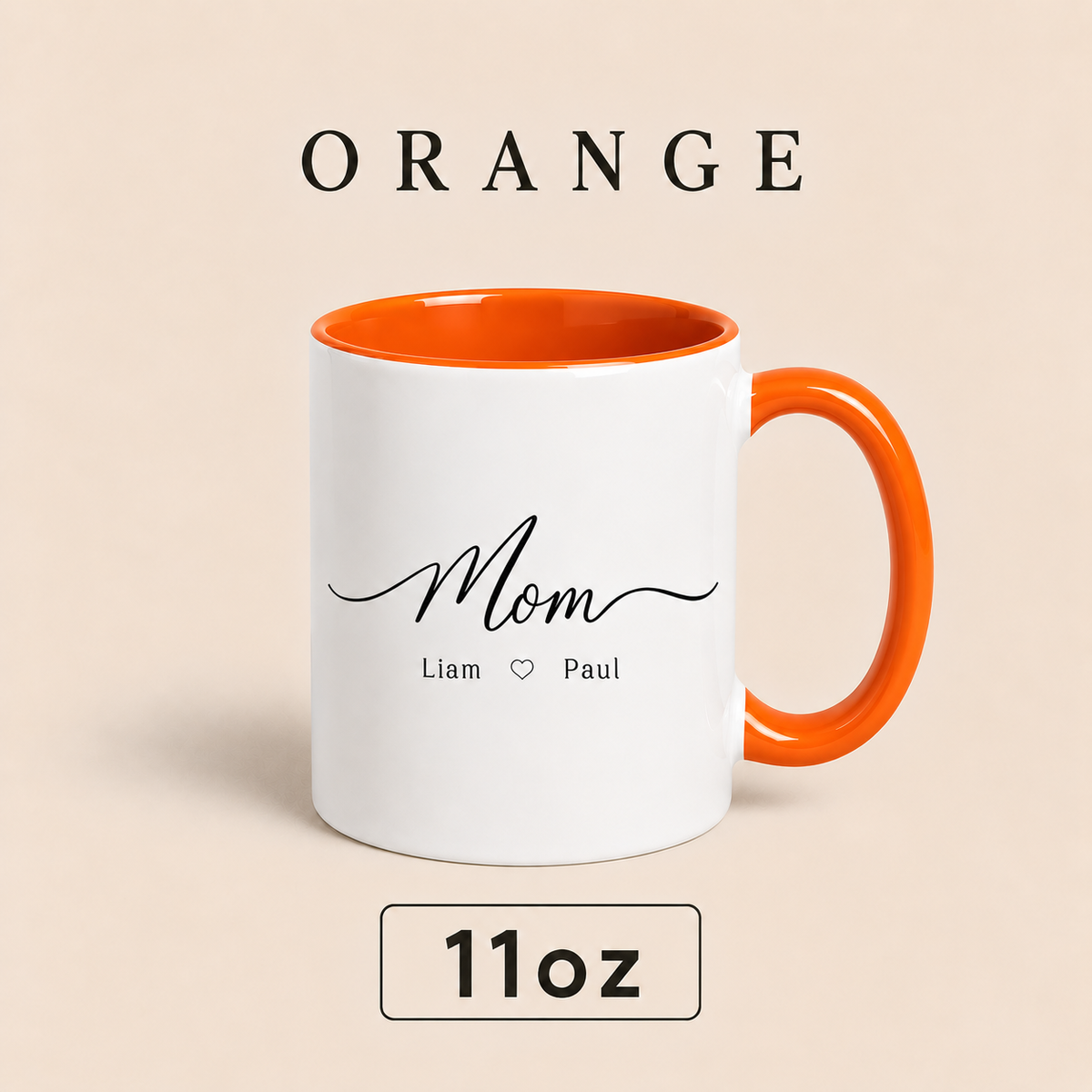 Personalized Mom Mug with Kids Names, Custom Mama Mug, Minimalist Mother’s Day Gift for Mom