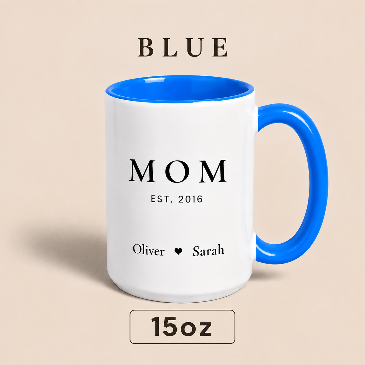 Personalized Mom Since Mug with Kids Names, Custom Est Year Mom Mug, Mother’s Day Gift for Mom