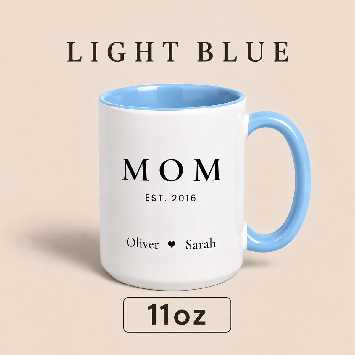 Personalized Mom Since Mug with Kids Names, Custom Est Year Mom Mug, Mother’s Day Gift for Mom