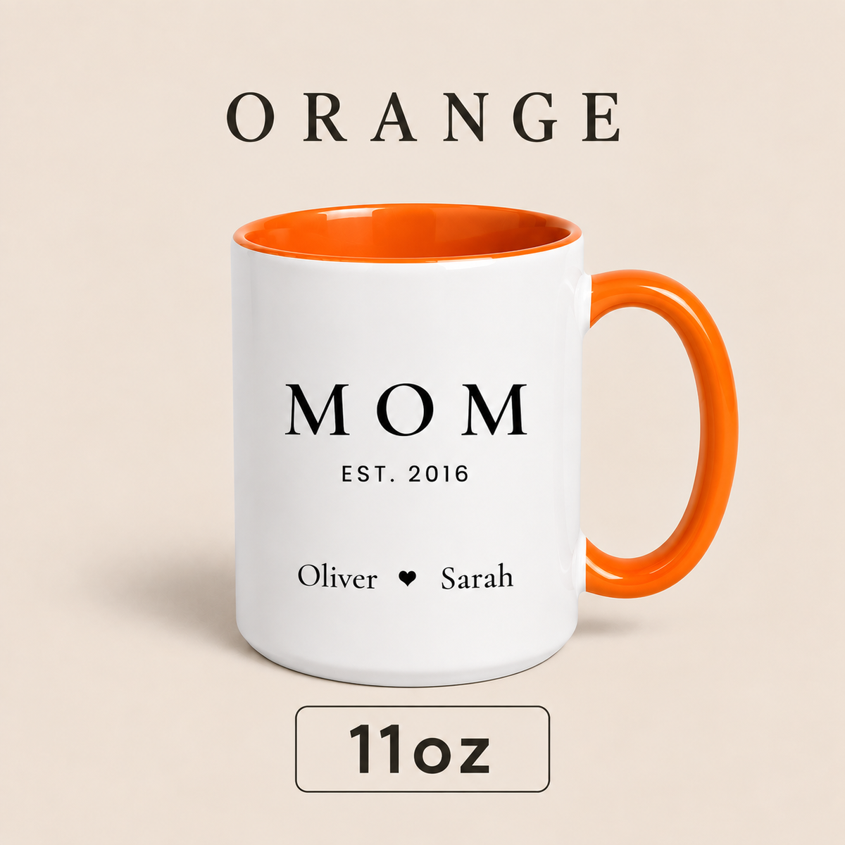 Personalized Mom Since Mug with Kids Names, Custom Est Year Mom Mug, Mother’s Day Gift for Mom