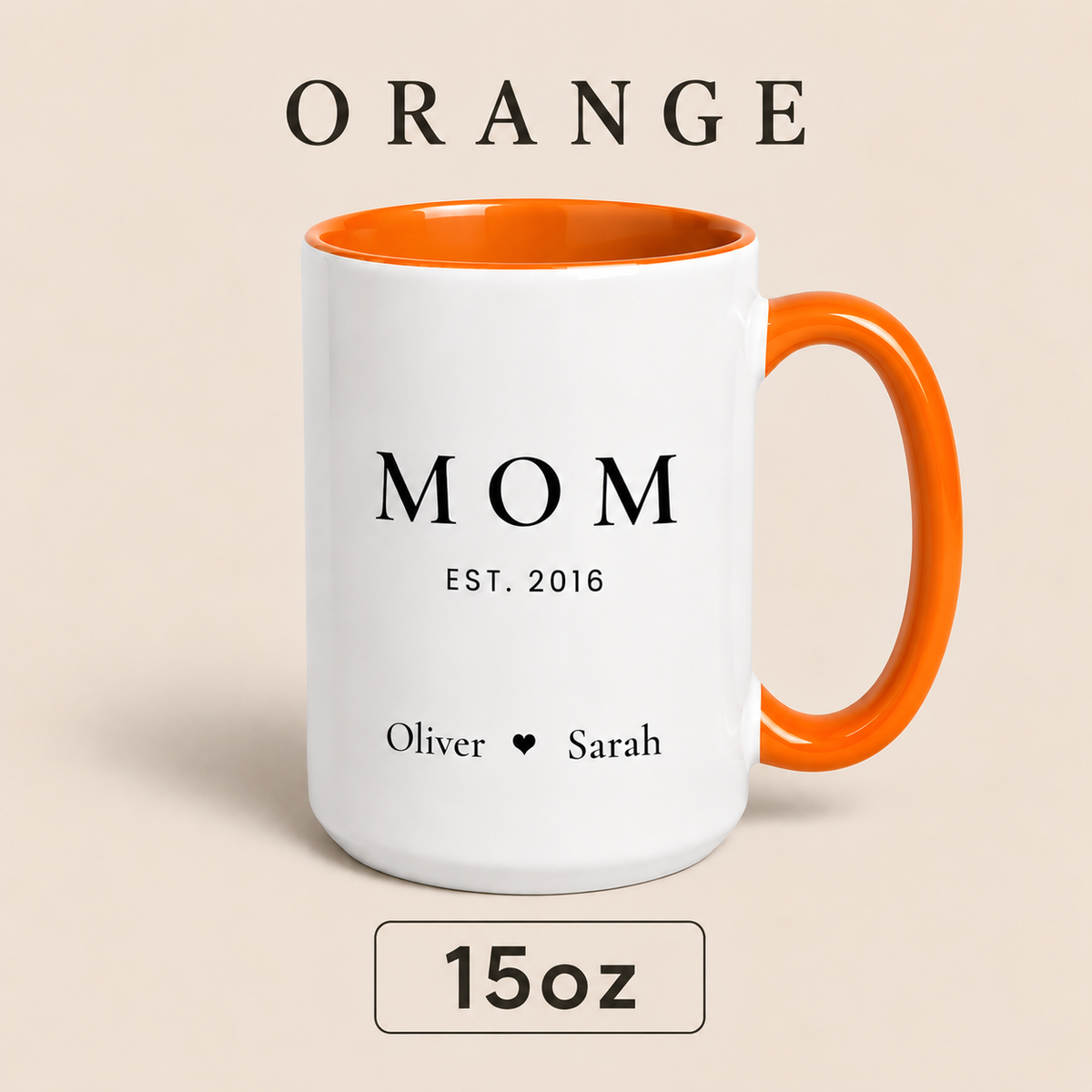 Personalized Mom Since Mug with Kids Names, Custom Est Year Mom Mug, Mother’s Day Gift for Mom