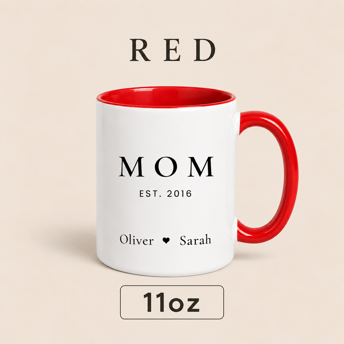 Personalized Mom Since Mug with Kids Names, Custom Est Year Mom Mug, Mother’s Day Gift for Mom