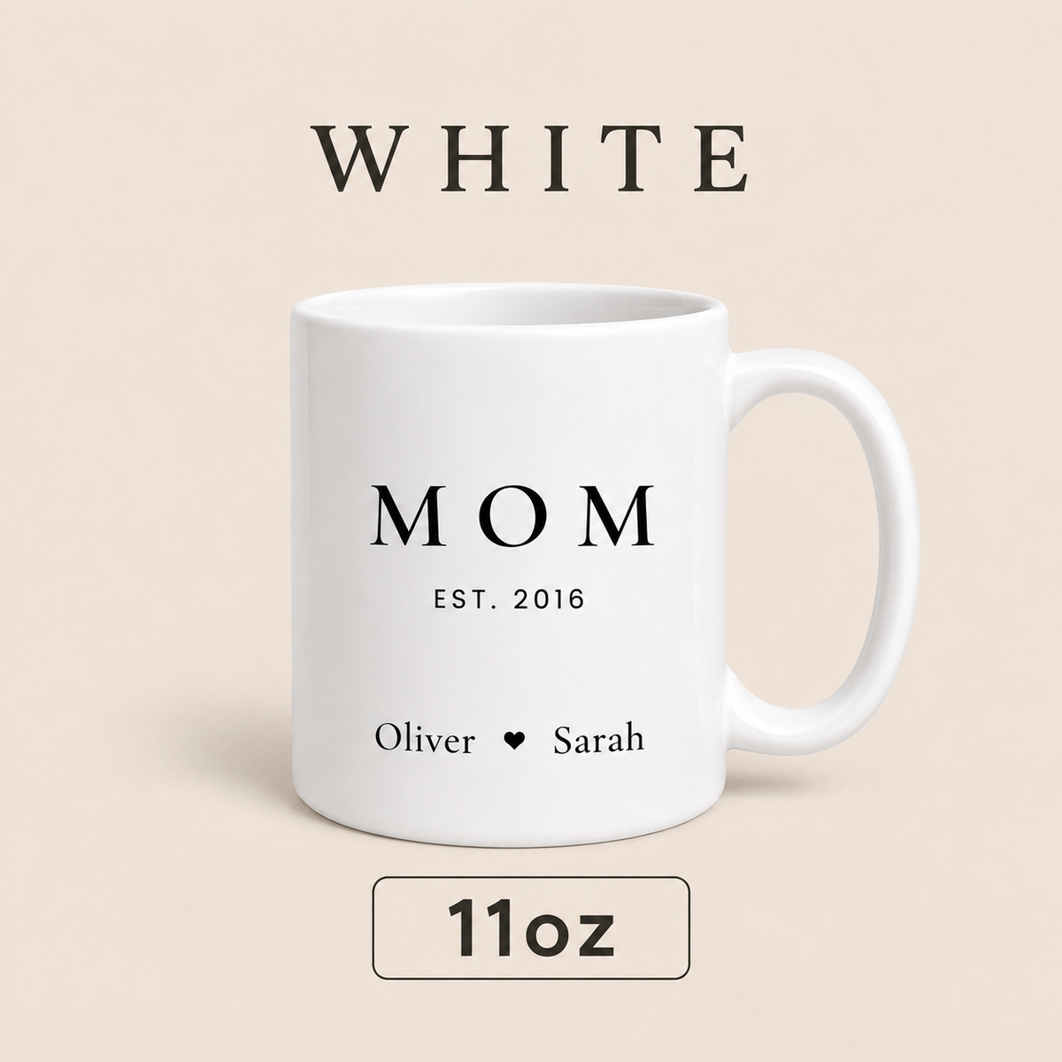 Personalized Mom Since Mug with Kids Names, Custom Est Year Mom Mug, Mother’s Day Gift for Mom