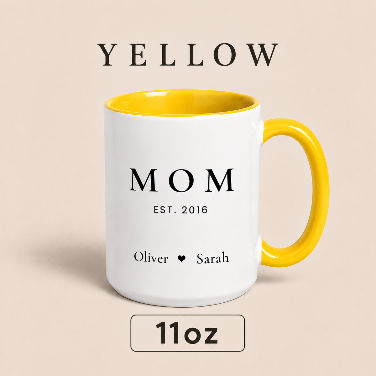 Personalized Mom Since Mug with Kids Names, Custom Est Year Mom Mug, Mother’s Day Gift for Mom