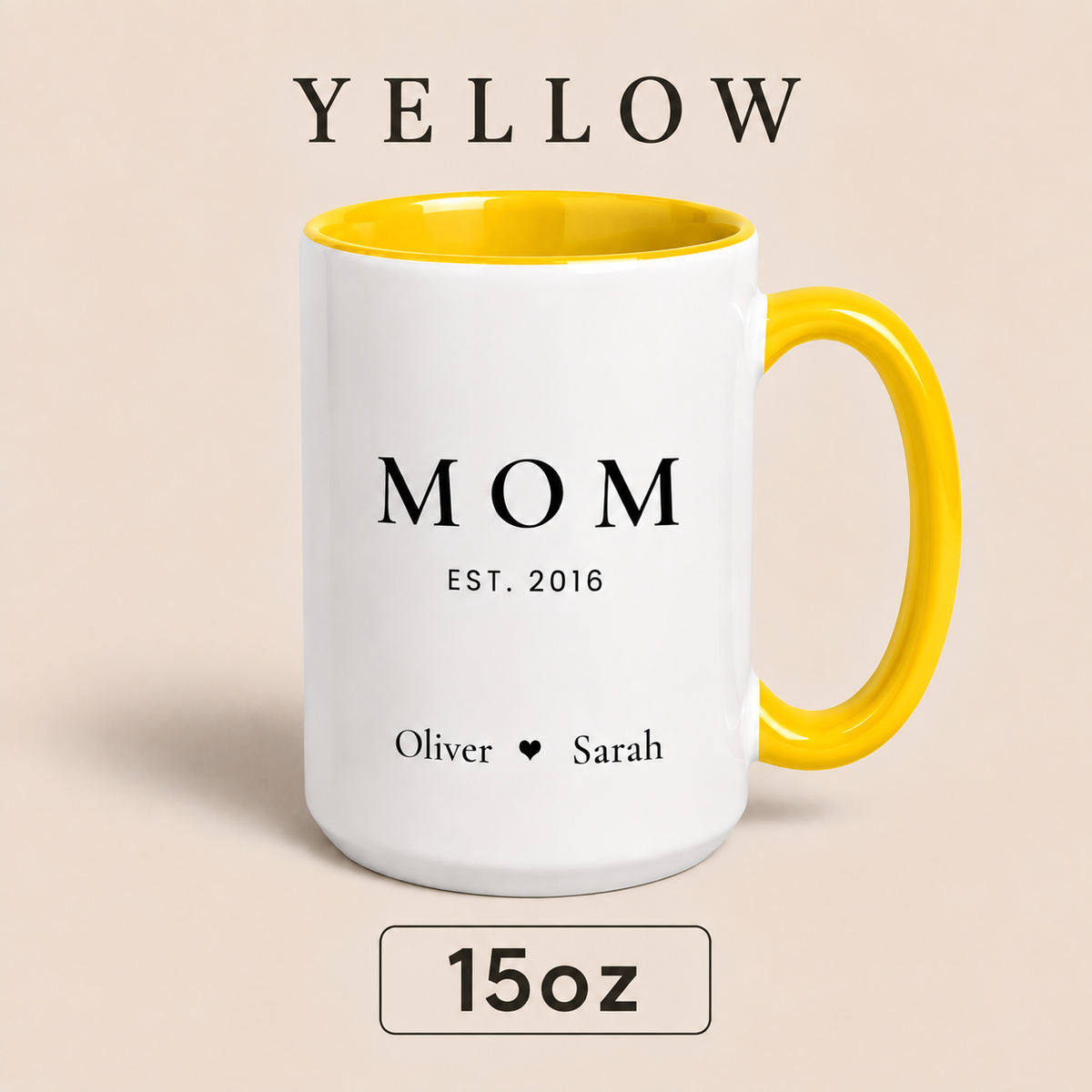 Personalized Mom Since Mug with Kids Names, Custom Est Year Mom Mug, Mother’s Day Gift for Mom