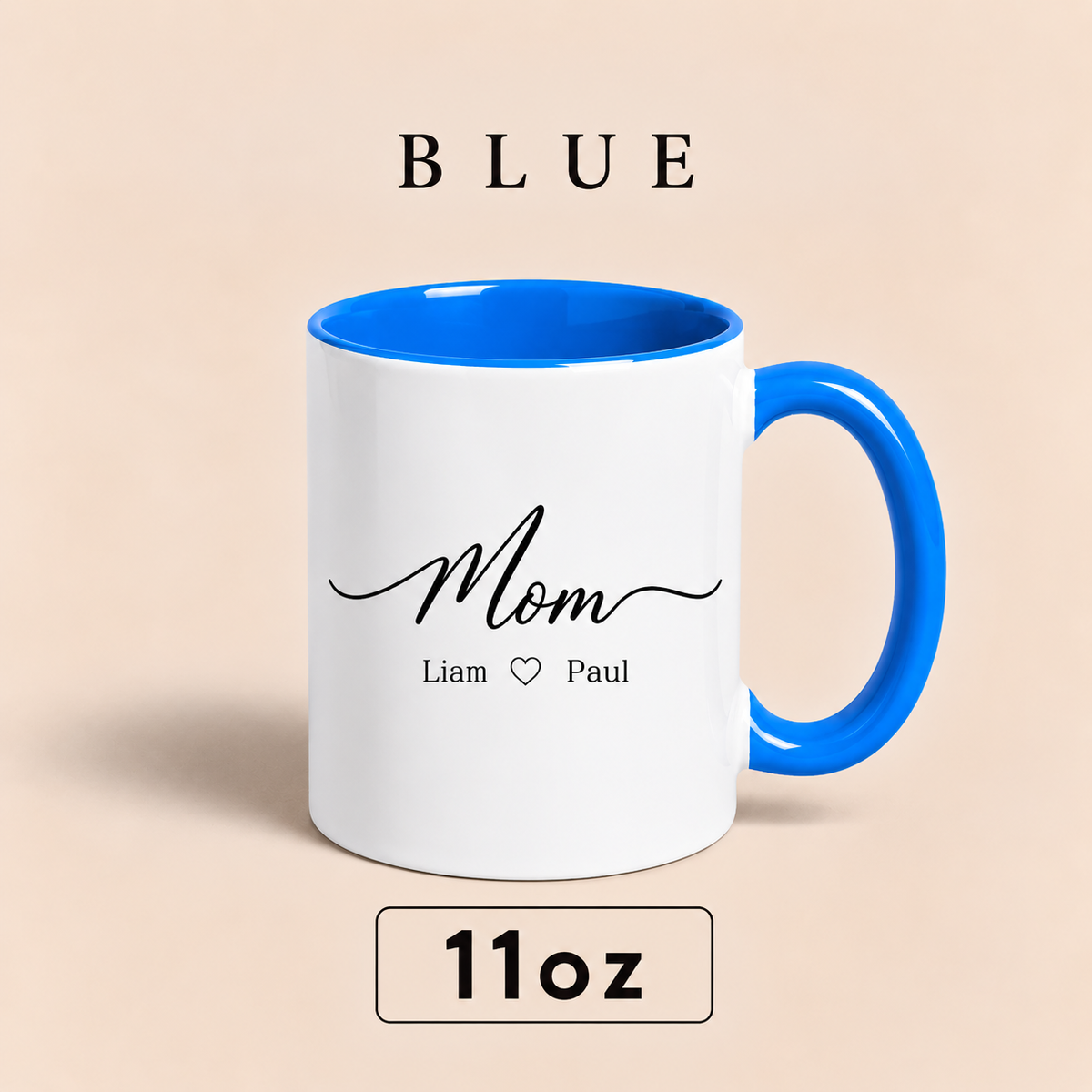 Personalized Mom Mug with Kids Names, Custom Mama Mug, Minimalist Mother’s Day Gift for Mom