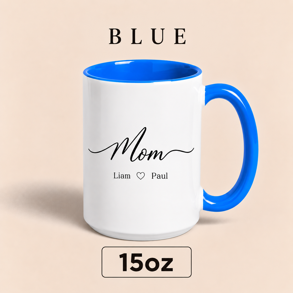 Personalized Mom Mug with Kids Names, Custom Mama Mug, Minimalist Mother’s Day Gift for Mom