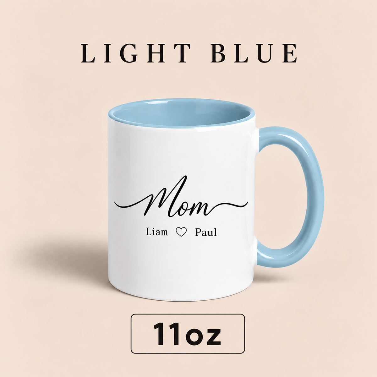 Personalized Mom Mug with Kids Names, Custom Mama Mug, Minimalist Mother’s Day Gift for Mom