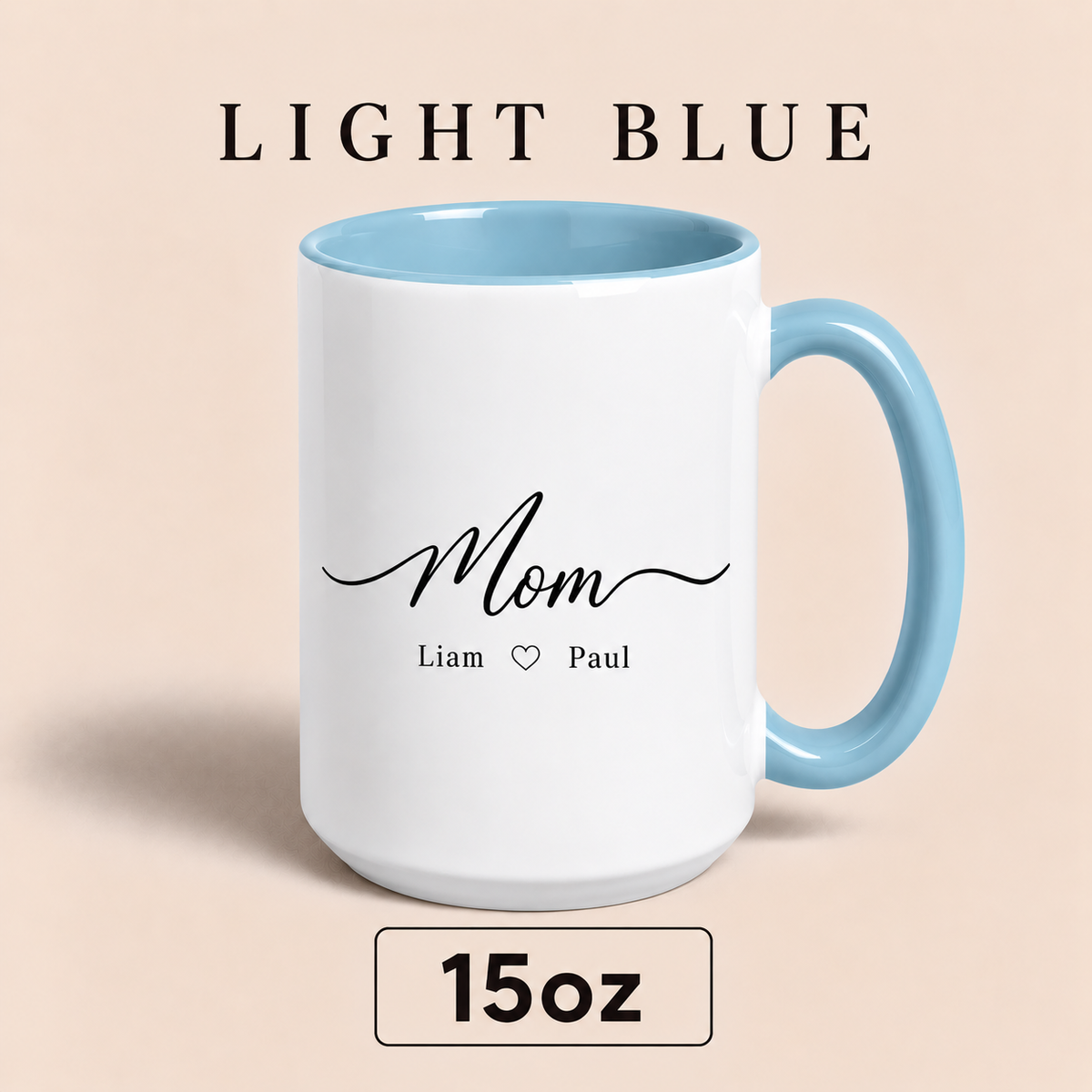 Personalized Mom Mug with Kids Names, Custom Mama Mug, Minimalist Mother’s Day Gift for Mom