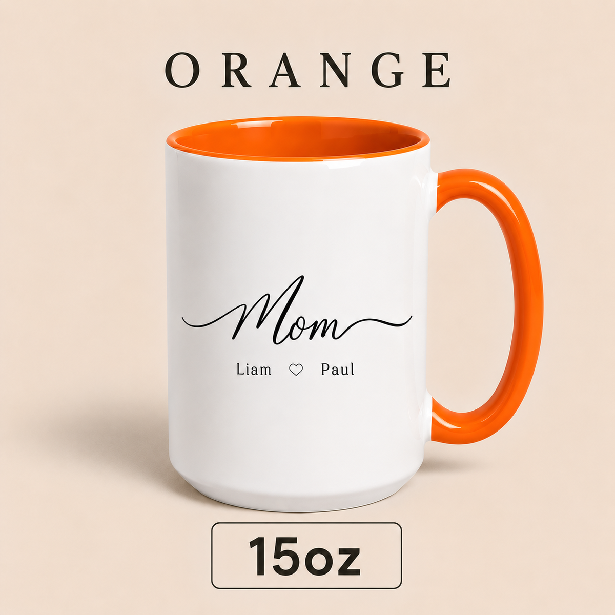 Personalized Mom Mug with Kids Names, Custom Mama Mug, Minimalist Mother’s Day Gift for Mom