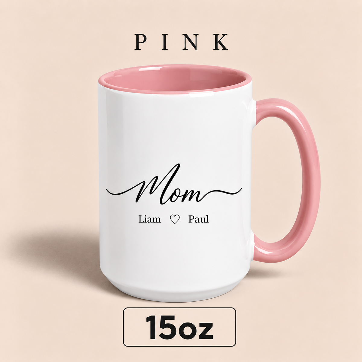 Personalized Mom Mug with Kids Names, Custom Mama Mug, Minimalist Mother’s Day Gift for Mom