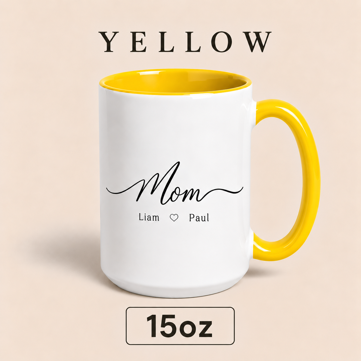 Personalized Mom Mug with Kids Names, Custom Mama Mug, Minimalist Mother’s Day Gift for Mom