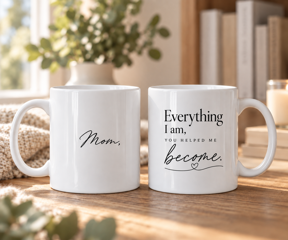 Personalized two sided Mom mug with meaningful quote for mother