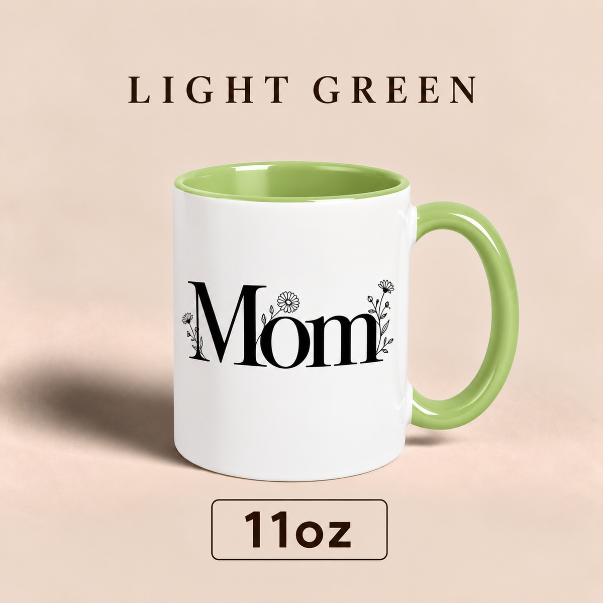 Personalized Mom Mug with Floral Design, Custom Mom Title Mug, Mother’s Day Gift for Mom