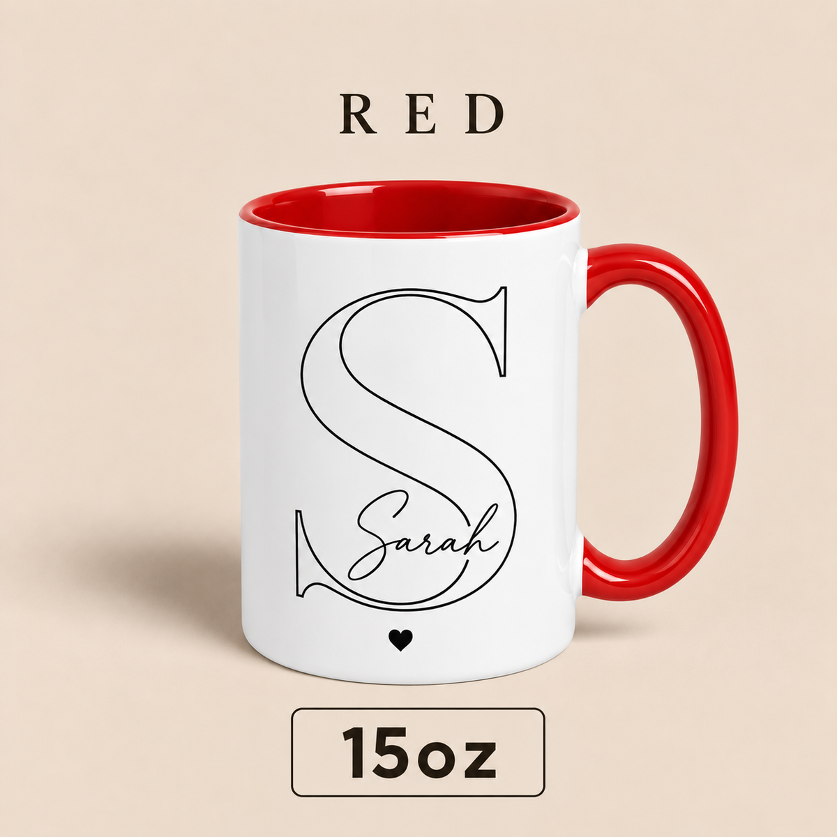 Personalized Initial Mug with Name, Custom Monogram Mug, Personalized Gift for Her