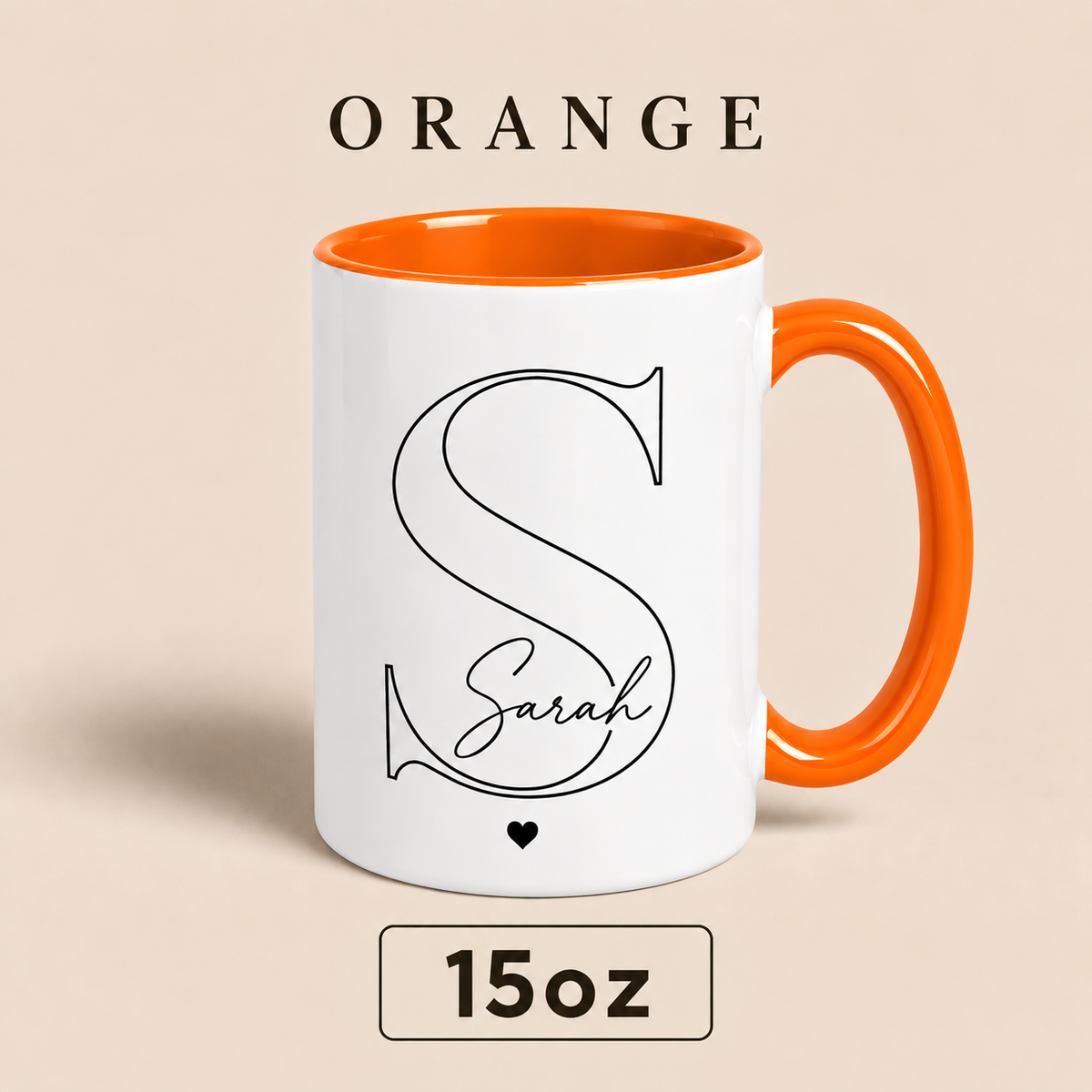 Personalized Initial Mug with Name, Custom Monogram Mug, Personalized Gift for Her