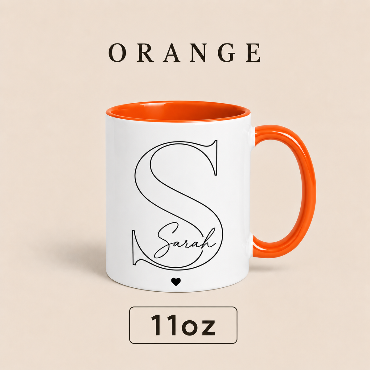 Personalized Initial Mug with Name, Custom Monogram Mug, Personalized Gift for Her