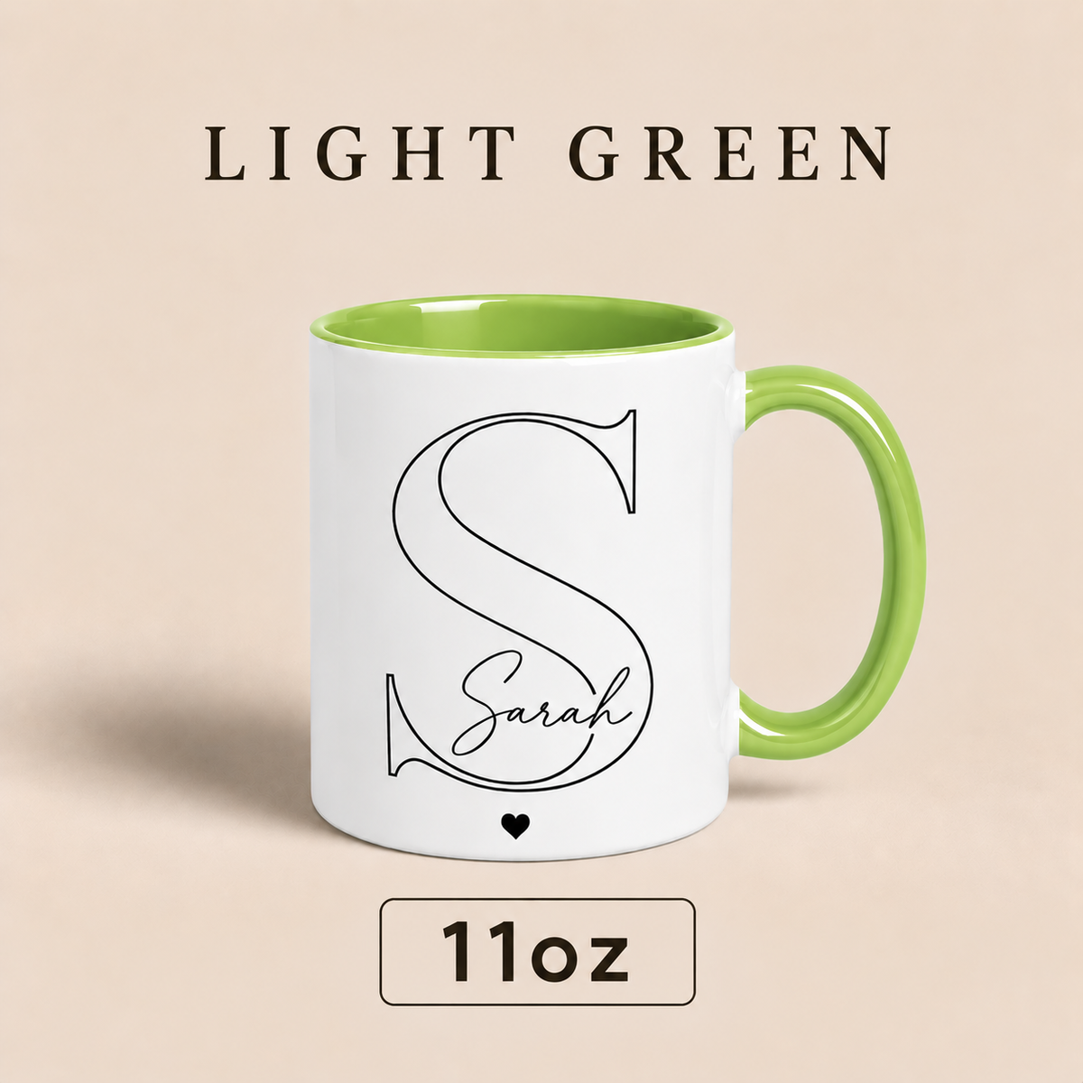 Personalized Initial Mug with Name, Custom Monogram Mug, Personalized Gift for Her