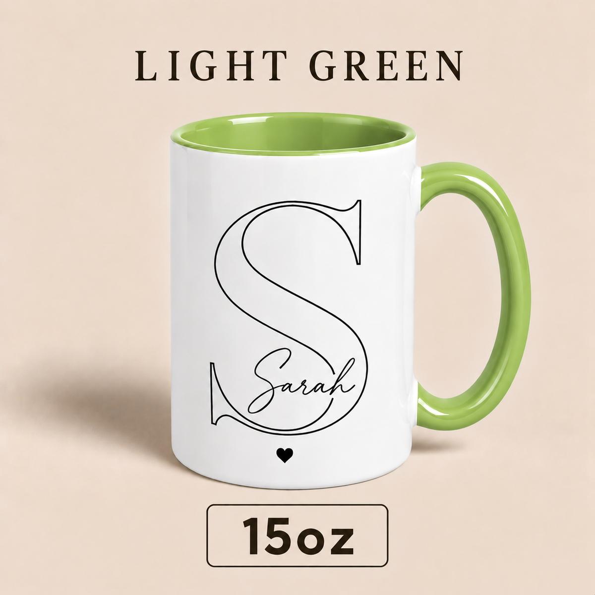Personalized Initial Mug with Name, Custom Monogram Mug, Personalized Gift for Her