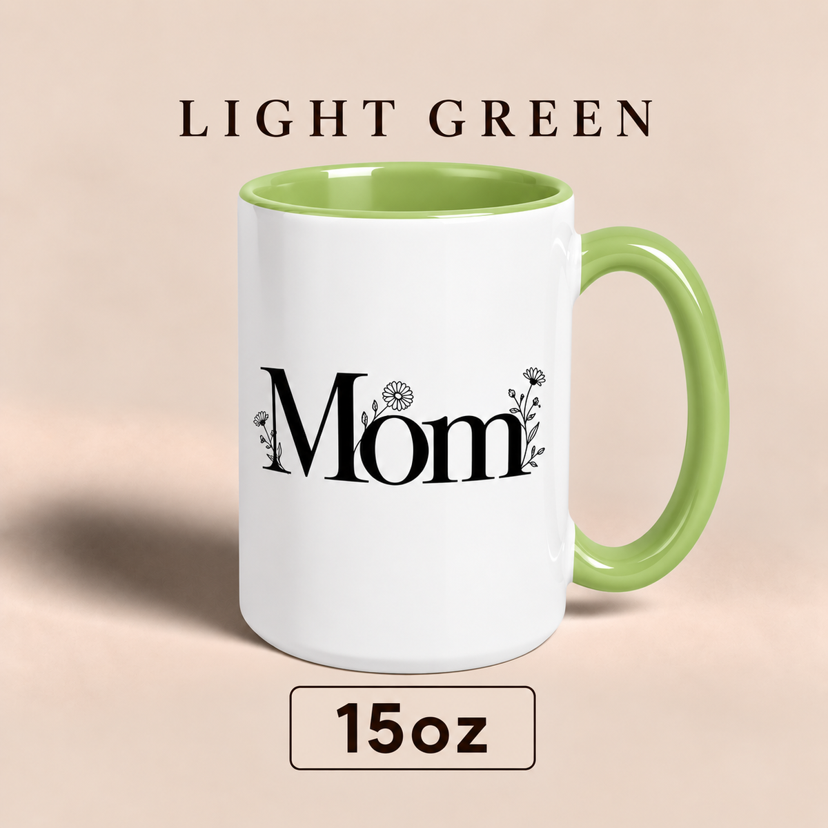 Personalized Mom Mug with Floral Design, Custom Mom Title Mug, Mother’s Day Gift for Mom