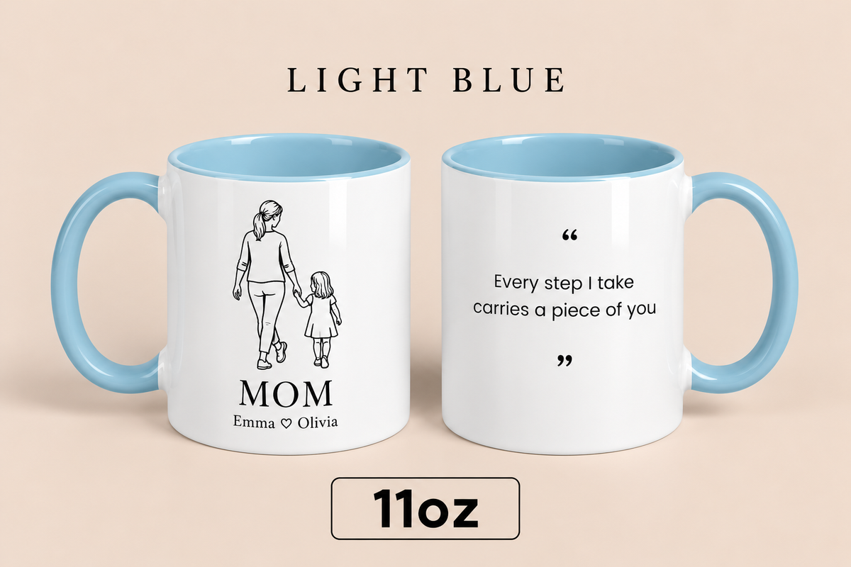Personalized Mom and Daughter Mug with Names, Custom Mother Daughter Gift, Mother’s Day Gift for Mom