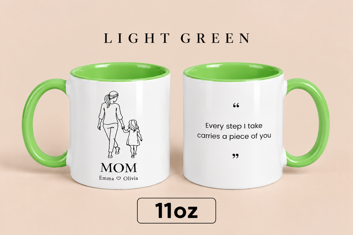 Personalized Mom and Daughter Mug with Names, Custom Mother Daughter Gift, Mother’s Day Gift for Mom