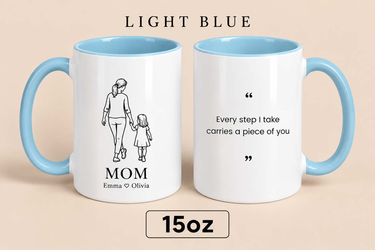 Personalized Mom and Daughter Mug with Names, Custom Mother Daughter Gift, Mother’s Day Gift for Mom