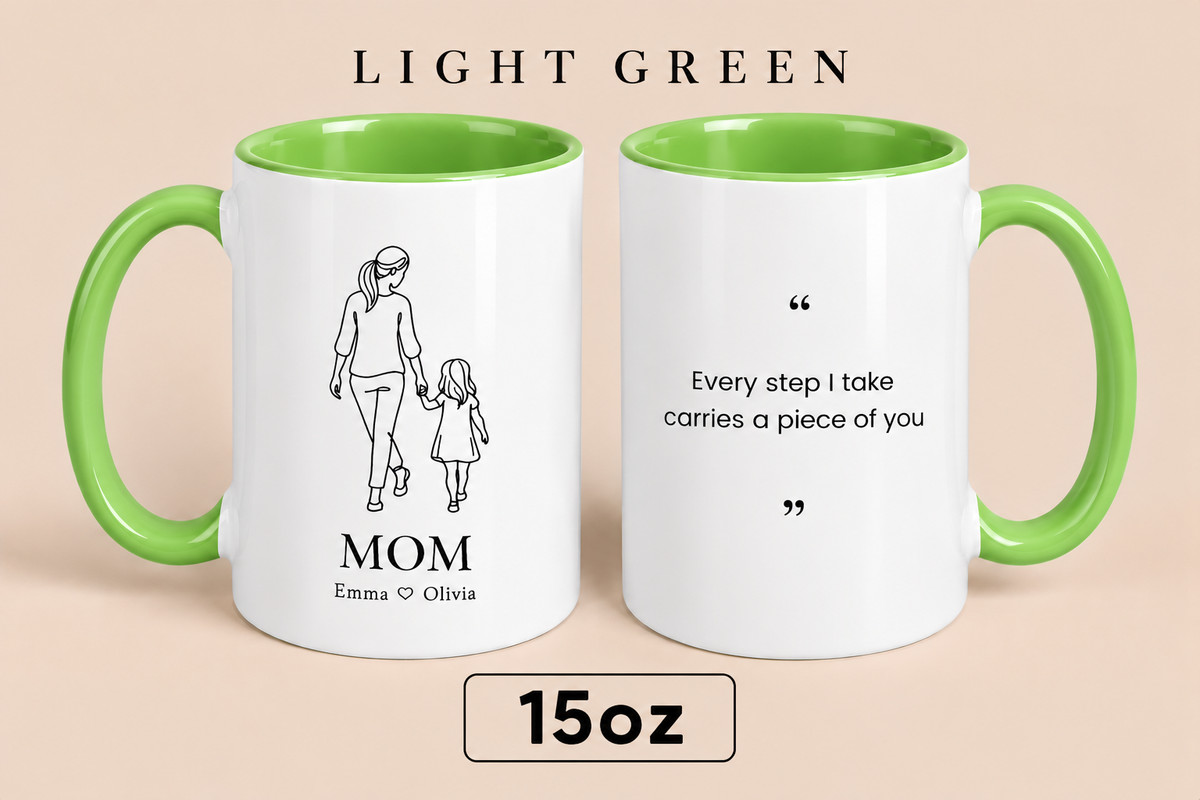 Personalized Mom and Daughter Mug with Names, Custom Mother Daughter Gift, Mother’s Day Gift for Mom
