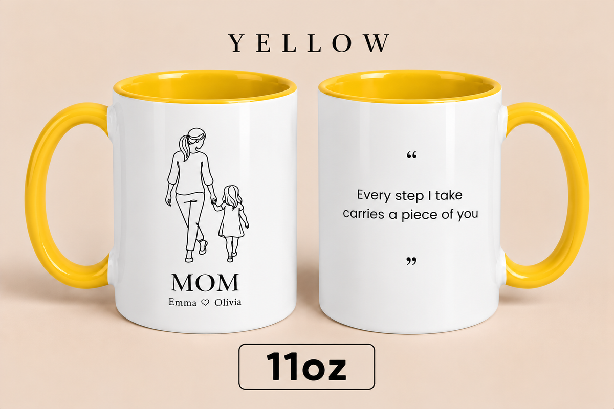 Personalized Mom and Daughter Mug with Names, Custom Mother Daughter Gift, Mother’s Day Gift for Mom
