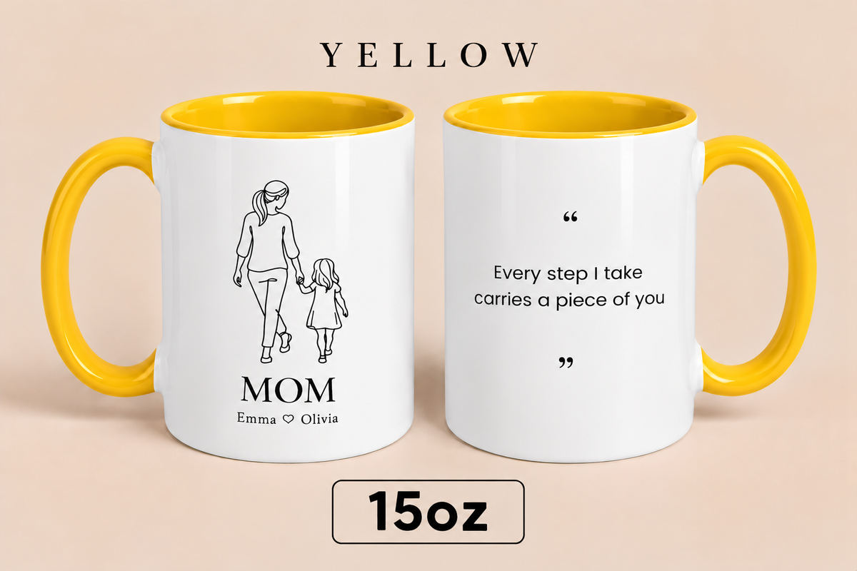 Personalized Mom and Daughter Mug with Names, Custom Mother Daughter Gift, Mother’s Day Gift for Mom