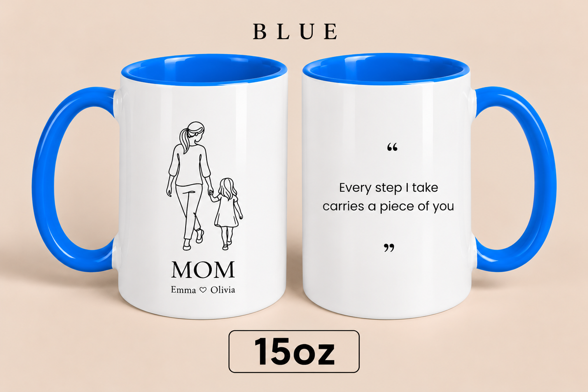 Personalized Mom and Daughter Mug with Names, Custom Mother Daughter Gift, Mother’s Day Gift for Mom