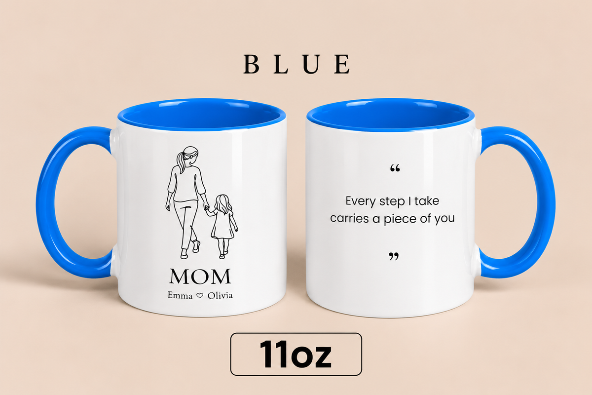Personalized Mom and Daughter Mug with Names, Custom Mother Daughter Gift, Mother’s Day Gift for Mom
