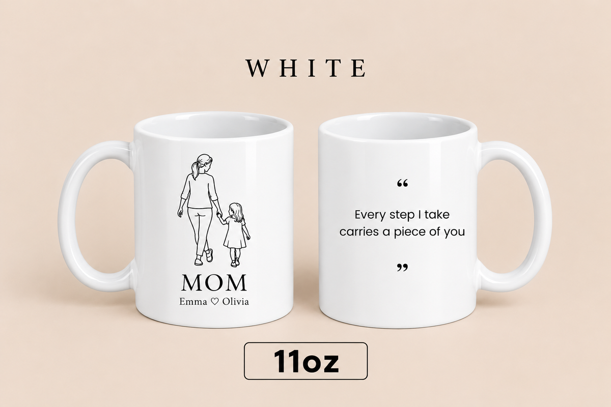 Personalized Mom and Daughter Mug with Names, Custom Mother Daughter Gift, Mother’s Day Gift for Mom