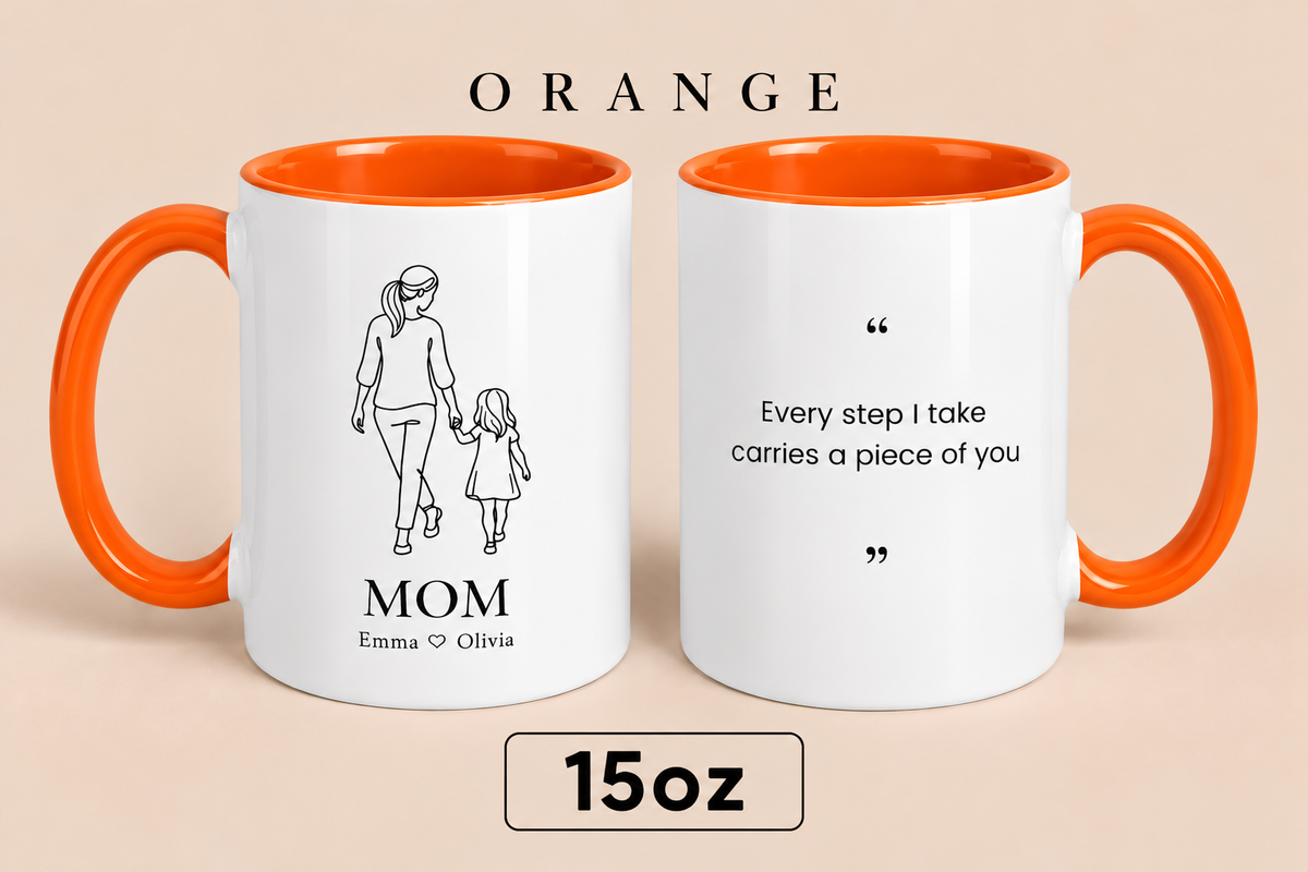 Personalized Mom and Daughter Mug with Names, Custom Mother Daughter Gift, Mother’s Day Gift for Mom