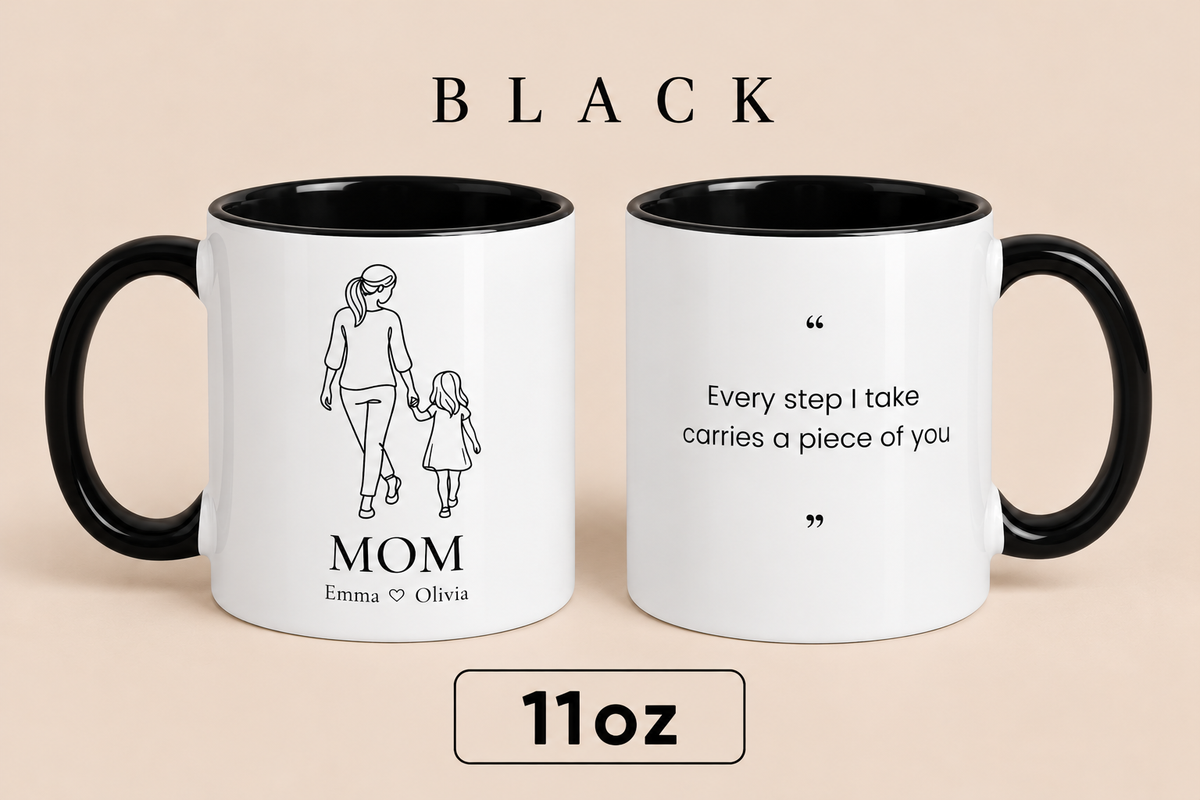 Personalized Mom and Daughter Mug with Names, Custom Mother Daughter Gift, Mother’s Day Gift for Mom