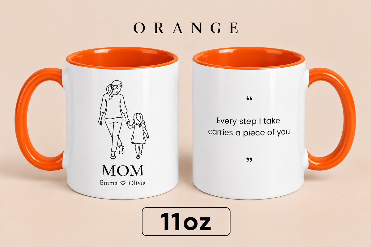 Personalized Mom and Daughter Mug with Names, Custom Mother Daughter Gift, Mother’s Day Gift for Mom
