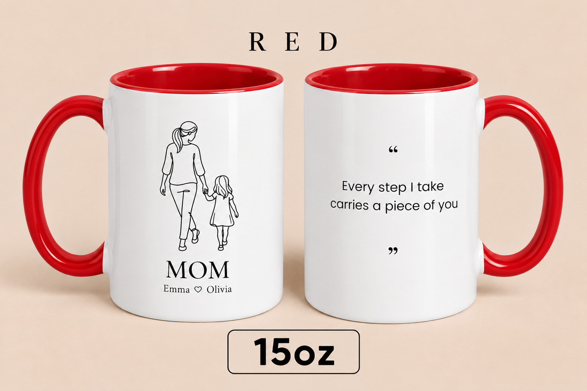 Personalized Mom and Daughter Mug with Names, Custom Mother Daughter Gift, Mother’s Day Gift for Mom