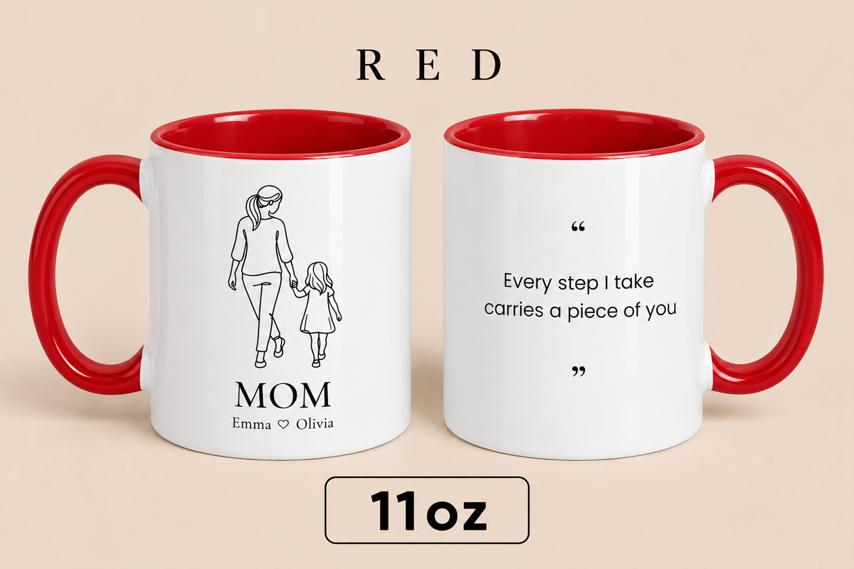 Personalized Mom and Daughter Mug with Names, Custom Mother Daughter Gift, Mother’s Day Gift for Mom